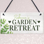 Garden Retreat Sign Personalised Outdoor Sign For Summerhouse