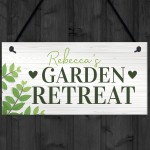 Garden Retreat Sign Personalised Outdoor Sign For Summerhouse