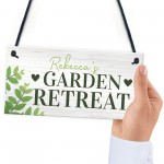 Garden Retreat Sign Personalised Outdoor Sign For Summerhouse