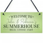 Summerhouse Sign For Garden Decking Shed Plaque Outdoor Sign 
