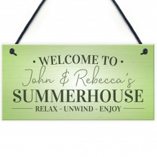 Summerhouse Sign For Garden Decking Shed Plaque Outdoor Sign 