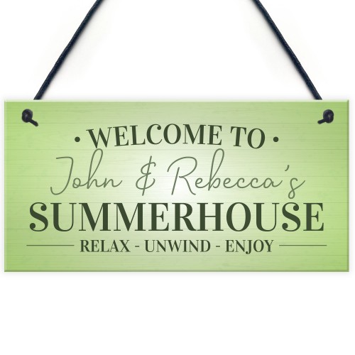 Summerhouse Sign For Garden Decking Shed Plaque Outdoor Sign 
