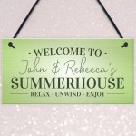 Summerhouse Sign For Garden Decking Shed Plaque Outdoor Sign 