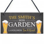 Beer Garden Sign For Man Cave Shed Decking Personalised Bar Sign