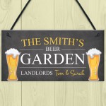 Beer Garden Sign For Man Cave Shed Decking Personalised Bar Sign