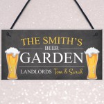 Beer Garden Sign For Man Cave Shed Decking Personalised Bar Sign