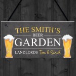 Beer Garden Sign For Man Cave Shed Decking Personalised Bar Sign
