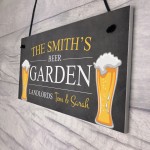 Beer Garden Sign For Man Cave Shed Decking Personalised Bar Sign