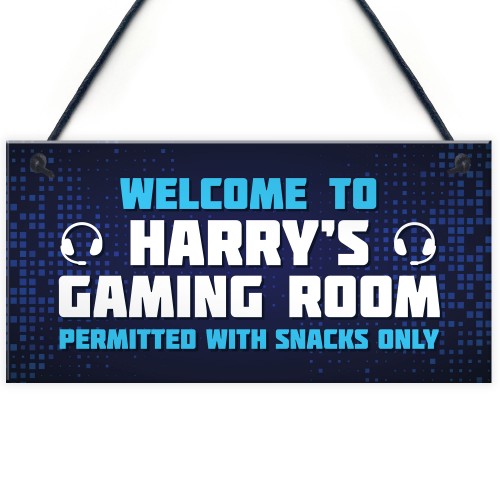 Gaming Sign Hanging Wall Door Plaque Gaming Room Sign Man Cave