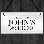 Shed Signs Personalised Hanging Outdoor Man Cave Sign