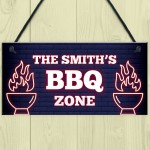 BBQ Signs For Garden Shed Summerhouse Personalised BBQ Zone