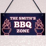 BBQ Signs For Garden Shed Summerhouse Personalised BBQ Zone