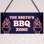 BBQ Signs For Garden Shed Summerhouse Personalised BBQ Zone