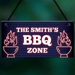 BBQ Signs For Garden Shed Summerhouse Personalised BBQ Zone