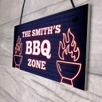 BBQ Signs For Garden Shed Summerhouse Personalised BBQ Zone