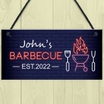 Barbecue Sign BBQ Outdoor Garden Shed Sign Personalised Decor