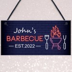 Barbecue Sign BBQ Outdoor Garden Shed Sign Personalised Decor