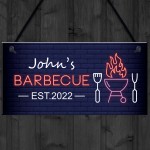 Barbecue Sign BBQ Outdoor Garden Shed Sign Personalised Decor