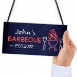 Barbecue Sign BBQ Outdoor Garden Shed Sign Personalised Decor