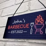 Barbecue Sign BBQ Outdoor Garden Shed Sign Personalised Decor