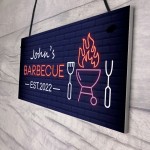 Barbecue Sign BBQ Outdoor Garden Shed Sign Personalised Decor