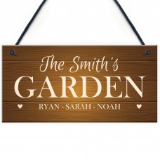 Garden Signs And Plaques Hanging Door Wall Sign Personalised