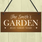 Garden Signs And Plaques Hanging Door Wall Sign Personalised