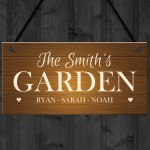 Garden Signs And Plaques Hanging Door Wall Sign Personalised