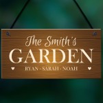 Garden Signs And Plaques Hanging Door Wall Sign Personalised