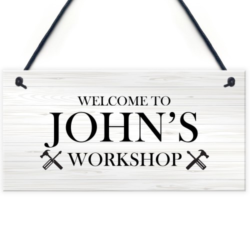 Workshop Sign Man Cave Shed Sign Outdoor Plaque Gift For Men