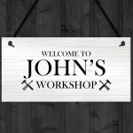 Workshop Sign Man Cave Shed Sign Outdoor Plaque Gift For Men