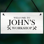 Workshop Sign Man Cave Shed Sign Outdoor Plaque Gift For Men