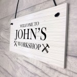 Workshop Sign Man Cave Shed Sign Outdoor Plaque Gift For Men