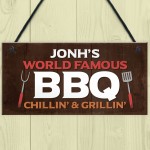 Funny BBQ Signs Hanging Garden Summerhouse Shed Decking Sign