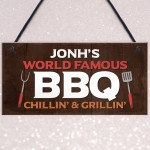 Funny BBQ Signs Hanging Garden Summerhouse Shed Decking Sign
