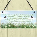 Garden Memorial Sign Hanging Outdoor Sign Wall Door Plaque 