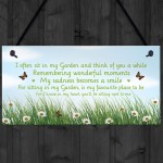 Garden Memorial Sign Hanging Outdoor Sign Wall Door Plaque 