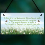 Garden Memorial Sign Hanging Outdoor Sign Wall Door Plaque 