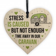 Funny Caravan Sign Wood Heart Hanging Door Wall Sign Campervan