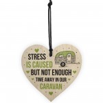 Funny Caravan Sign Wood Heart Hanging Door Wall Sign Campervan