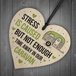 Funny Caravan Sign Wood Heart Hanging Door Wall Sign Campervan