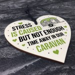 Funny Caravan Sign Wood Heart Hanging Door Wall Sign Campervan