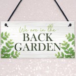 Back Garden Signs Hanging Door Wall Plaque Welcome Sign