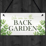 Back Garden Signs Hanging Door Wall Plaque Welcome Sign