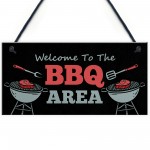 Barbecue Sign BBQ Plaque Hanging Wall Door Sign Garden Shed