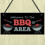 Barbecue Sign BBQ Plaque Hanging Wall Door Sign Garden Shed