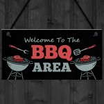 Barbecue Sign BBQ Plaque Hanging Wall Door Sign Garden Shed