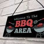 Barbecue Sign BBQ Plaque Hanging Wall Door Sign Garden Shed