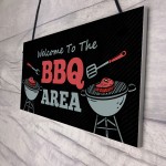 Barbecue Sign BBQ Plaque Hanging Wall Door Sign Garden Shed