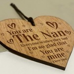 Nan Nanny Gift Engraved Oak Wooden Heart Sign Birthday Gift